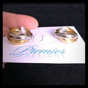 14k Gold and White Gold hoop Posts